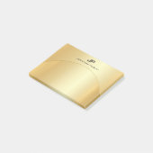 Monogram Template Trendy Gold Look Elegant Post-it Klebezettel (angewinkelt)