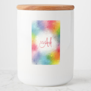 Monogram Template Yellow Orange Blue Green Pink Lebensmitteletikett