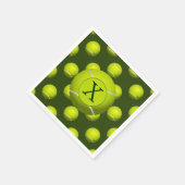 Monogram Tennis Balls Sportmuster Serviette (Ecke)