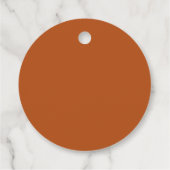 Monogram Terracotta Einfache botanische Hochzeit Geschenkanhänger (Rückseite)