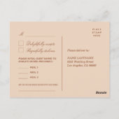 Monogram Terracotta UAWG Custom Meetings Song Requ Postkarte (Rückseite)