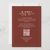 Monogram Terracotta Wedding Foto Frame Modern Save The Date (Rückseite)