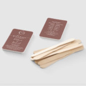 Monogram Terracotta Wedding Program Hand Fan Fächer (Non-assembled)