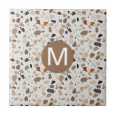 Monogram Terrazzo Moderner Stone-Look Fliese (Vorderseite)