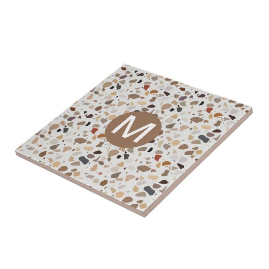 Monogram Terrazzo Moderner Stone-Look Fliese (Seite)
