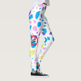 MONOGRAM TERRAZZO-PATTER MULTICOLOR LEGGINGS