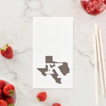 Monogram Texas Floral Guest Handtücher