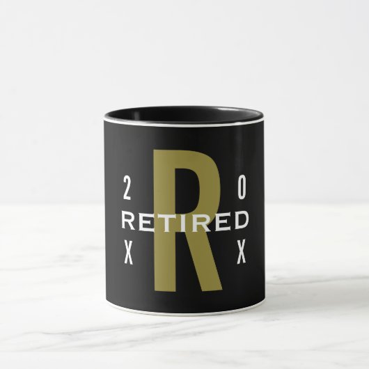 Monogram Text Remürement Black Gold White Tasse (Zentrum)