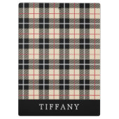 Monogram Thomson Camel Tartan Kariertes Muster Klemmbrett (Rückseite)