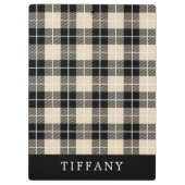 Monogram Thomson Kamel-Tartan-Karo-Muster Klemmbrett (Rückseite)