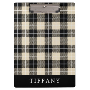 Monogram Thomson Kamel-Tartan-Karo-Muster Klemmbrett