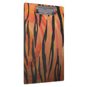 Monogram Tiger Hot Orange und Schwarz Print Muster Klemmbrett (Rechts)