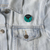 Monogram Tiger Schwarz und Aquamarines Druckmuster Button (Beispiel)