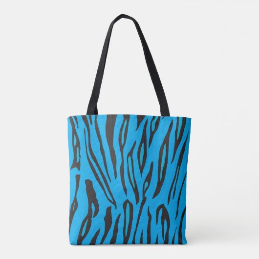 Monogram Tiger Streifen in Blau und Schwarz Tasche (Rückseite)
