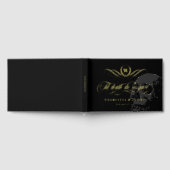 Monogram Til Death Do us Part Skull Goth Wedding Gästebuch (Voll)