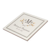 Monogram-Tile mit Bissful Branches Fliese (Seite)