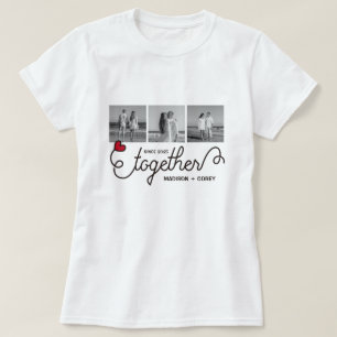 Monogram Together Typografie Art Instagram Foto T-Shirt