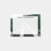 Monogram Traffic Railroad Tracks Green Woods Water Post-it Klebezettel (Vorderseite)