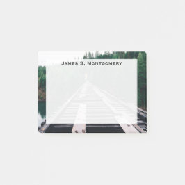 Monogram Traffic Railroad Tracks Green Woods Water Post-it Klebezettel