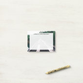 Monogram Traffic Railroad Tracks Green Woods Water Post-it Klebezettel (Auf Schreibtisch)