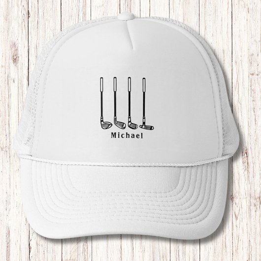 Monogram-Trauzeuge-Hut | Golf Clubs Hat Truckerkappe