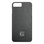 Monogram Trauzeuge Trauzeuge Black Leather Print Case-Mate iPhone Hülle (Rückseite)