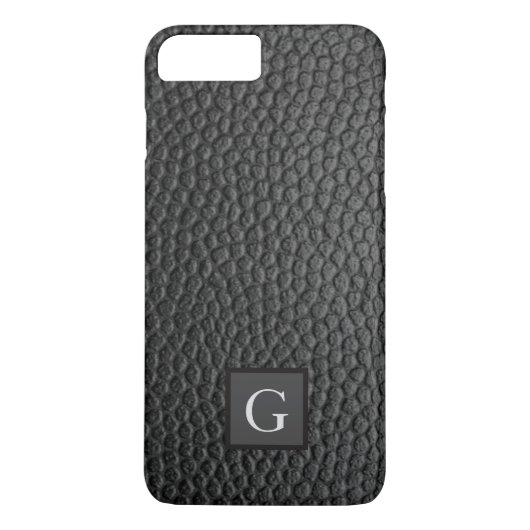 Monogram Trauzeuge Trauzeuge Black Leather Print Case-Mate iPhone Hülle (Rückseite)