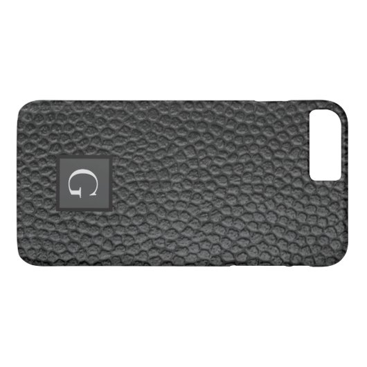 Monogram Trauzeuge Trauzeuge Black Leather Print Case-Mate iPhone Hülle (Rückseite (Horizontal))