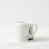 Monogram TRAUZEUGE Trauzeugen Trauzeuge Fleurdelis Espressotasse (Vorderseite Rechts)