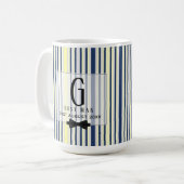 Monogram TRAUZEUGE Trauzeugen Trauzeuge Navy Yello Kaffeetasse (Vorderseite Links)