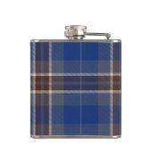 Monogram Trauzeugen Trauzeuge Blue Gray Tartan Bla Flachmann (Rückseite)