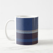 Monogram Trauzeugen Trauzeuge Blue Gray Tartan Bla Kaffeetasse (Links)