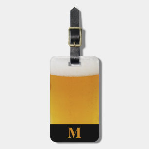 Monogram Travel Beer with Foam Gepäckanhänger