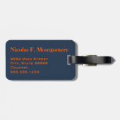 Monogram Travel Gray Orange River Trout Head Gepäckanhänger (Rückseite horizontal)