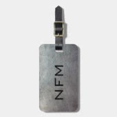 Monogram Travel Imitats Scratched Metal Gepäckanhänger (Vorderseite vertikal)