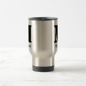 Monogram Travel Mug für Script-Individuelle Name Reisebecher (Mittel)
