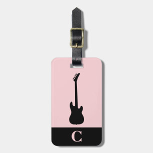 Monogram Travel Music Bassgitarre Millennial Pink Gepäckanhänger