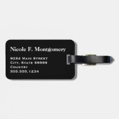 Monogram Travel Music Electric Bass Gitarre Gepäckanhänger (Rückseite horizontal)