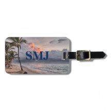 Monogram Travel Ocean, Beach und Palm Trees