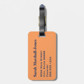 Monogram Travel Ocean, Beach und Palm Trees Gepäckanhänger (Rückseite vertikal)