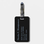 Monogram Travel Wood Pier, Blue Lake und Forest Gepäckanhänger (Rückseite vertikal)