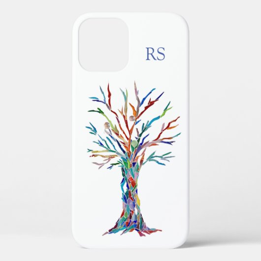 Monogram Tree of Life Case-Mate iPhone Hülle (Rückseite)