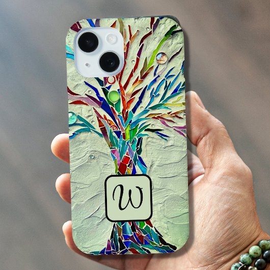 Monogram Tree of Life Mosaic Green Case-Mate iPhone Hülle