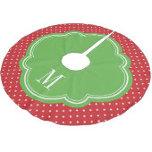 Monogram-Tree-Rock der Chic Dots-Familie Polyester Weihnachtsbaumdecke (Schrägansicht)