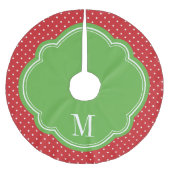 Monogram-Tree-Rock der Chic Dots-Familie Polyester Weihnachtsbaumdecke (Vorderseite)