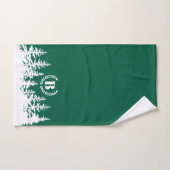 Monogram Trees Bath Towel Set Green and White (Handtuch)