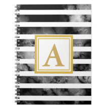 Monogram-Trend des modernen Schwarz-Weiß-Glitzer