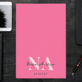 Monogram Trendy Ästhetik Hot Pink Groß Custom Post-it Klebezettel