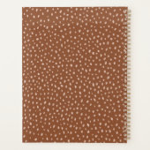 Monogram Trendy Beige & Terracotta Dots 2024 Planer (Rückseite)