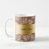 Monogram Trendy Coffee Mugs Leopard Muster Kaffeetasse (Links)